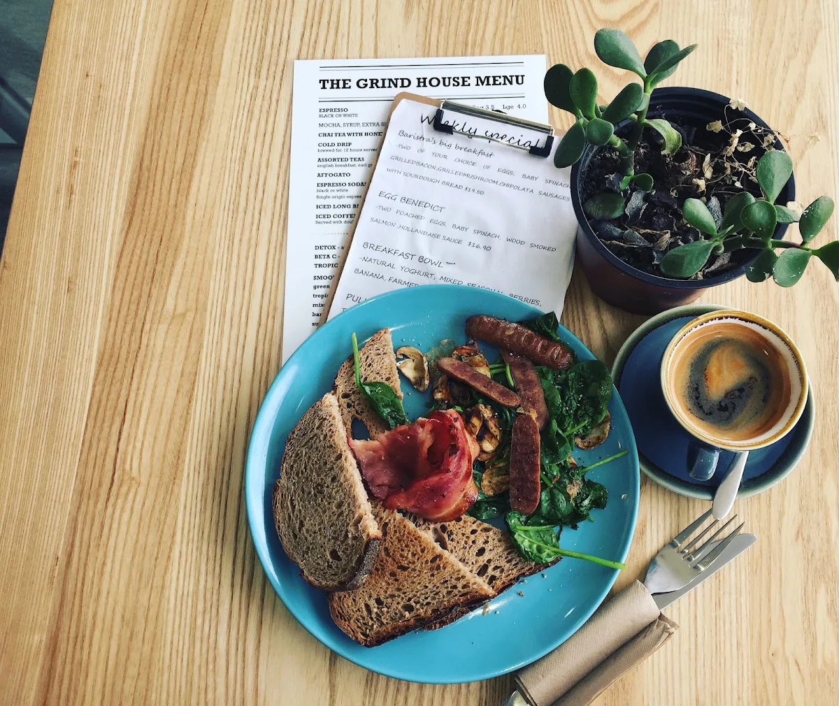 Menu, The Grind House Drummoyne