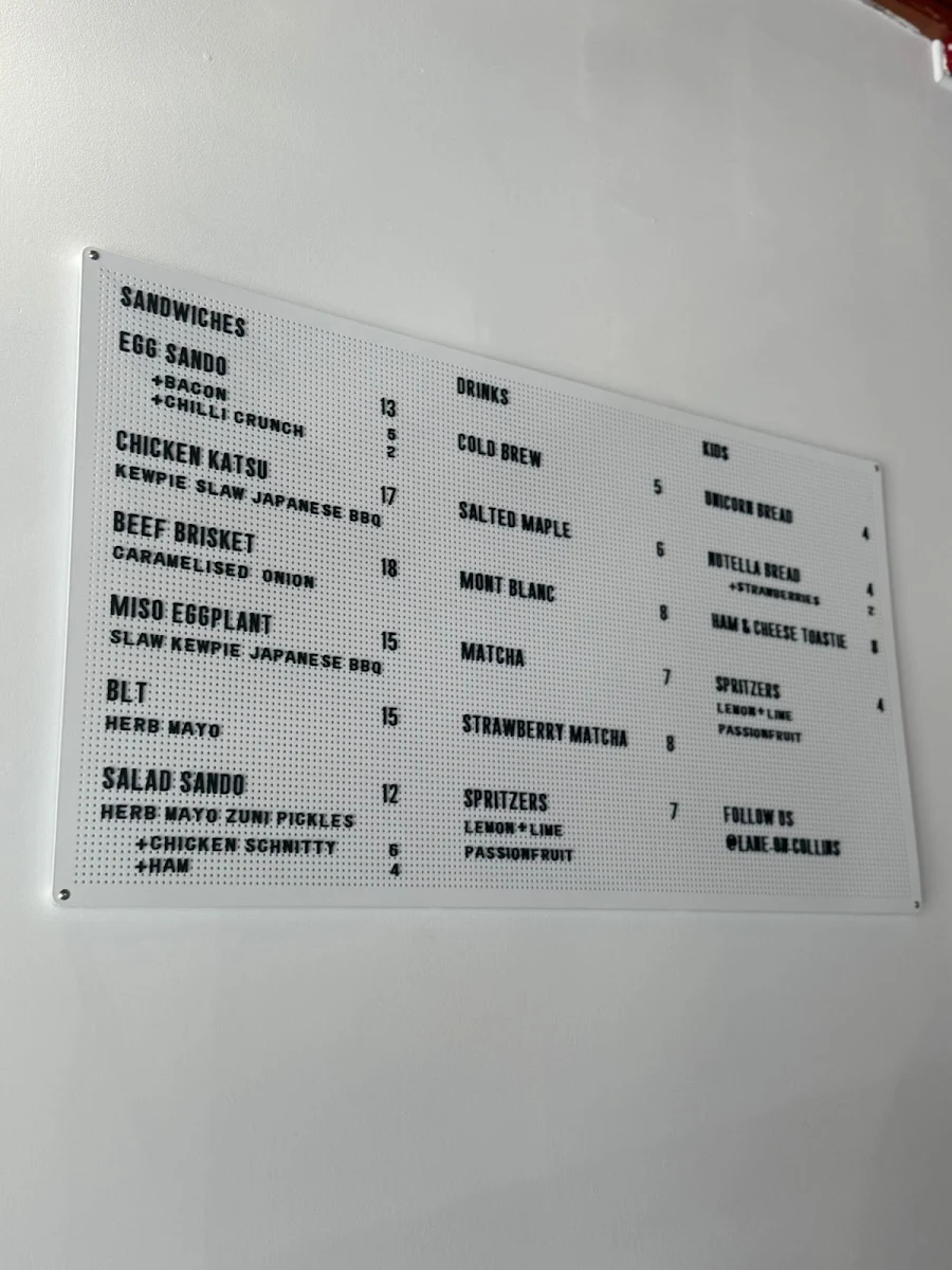 Menu, LANE
