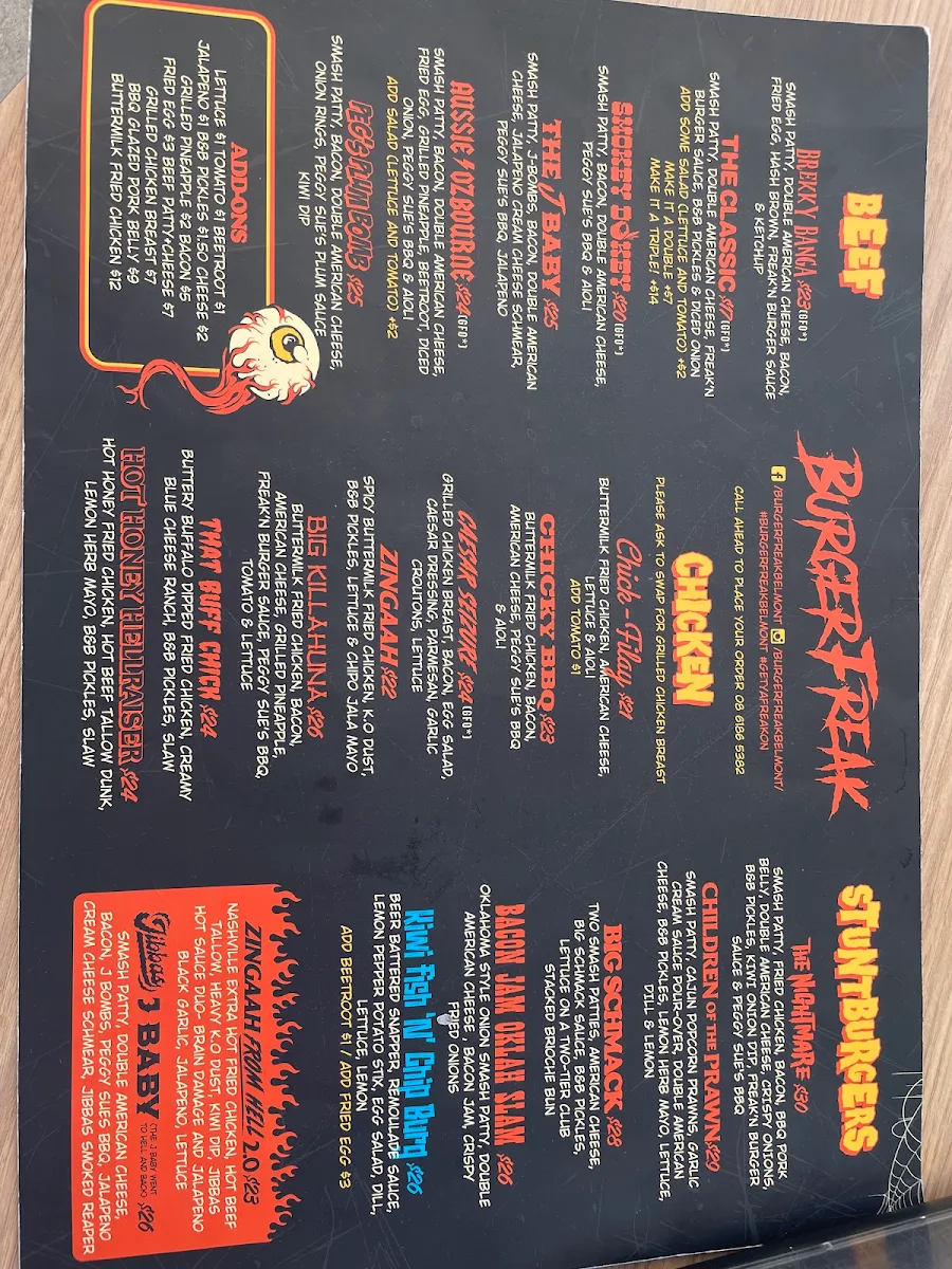 Menu, Peggy Sue's Hot Coffee and Kitchen