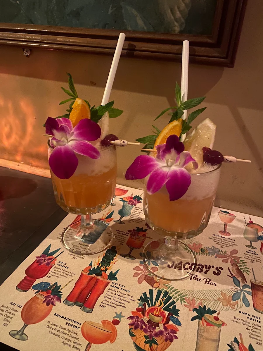 Menu, Jacoby’s Tiki Bar
