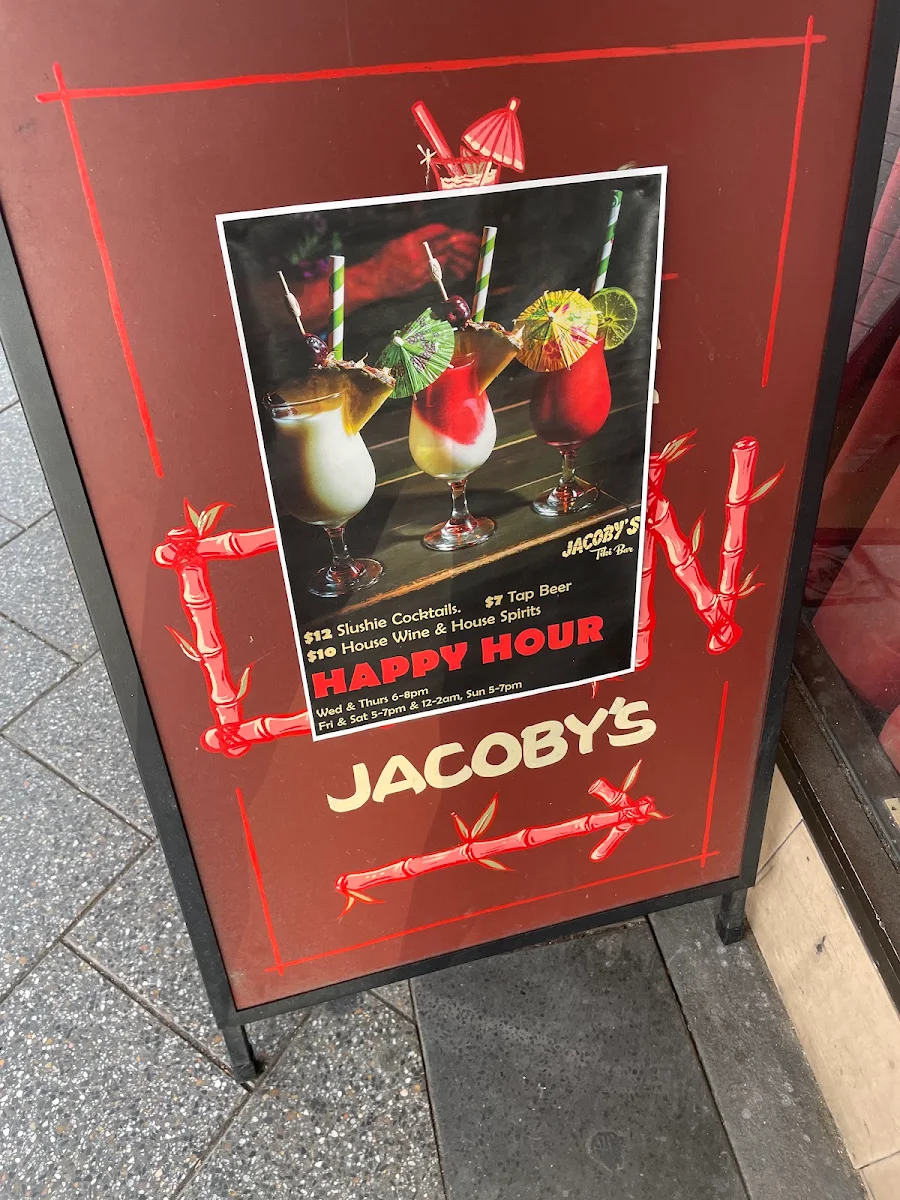 Menu, Jacoby’s Tiki Bar