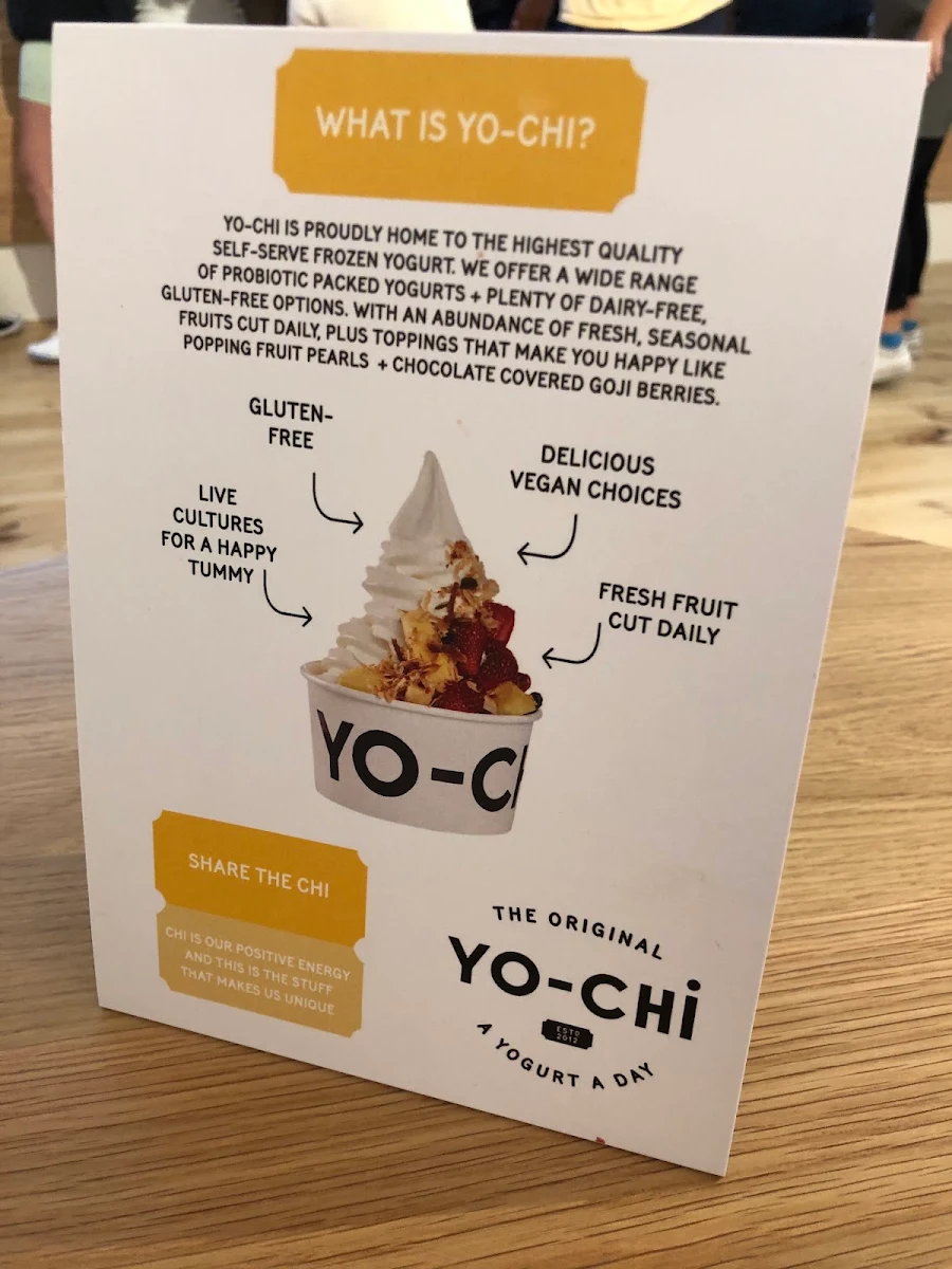 Menu, Yo-Chi