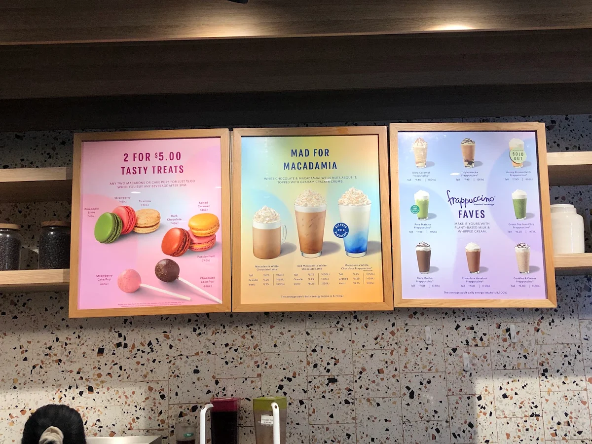 Menu, Starbucks Castle Towers
