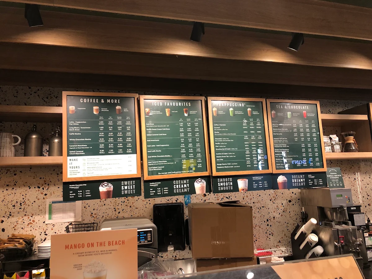 Menu, Starbucks Castle Towers