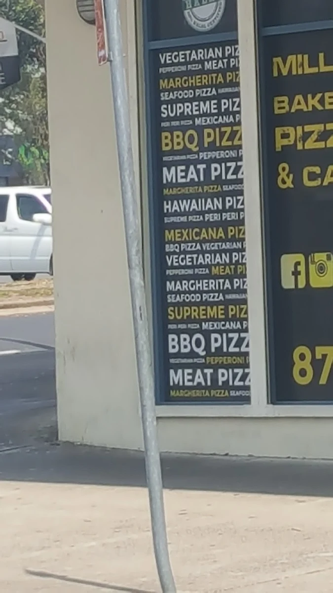 Menu, Miller Bakery