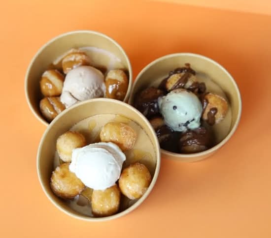 Mini Hot Donuts with Gelato