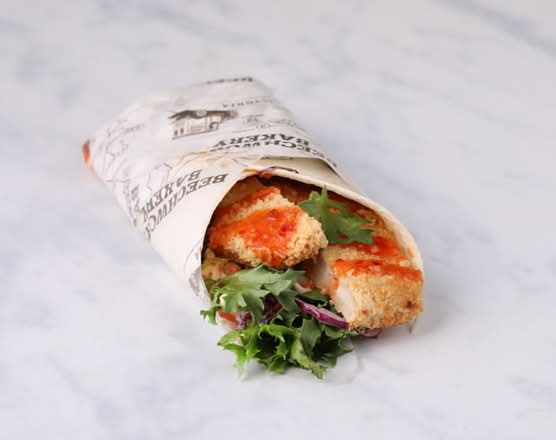 Schnitzel and Slaw Wrap