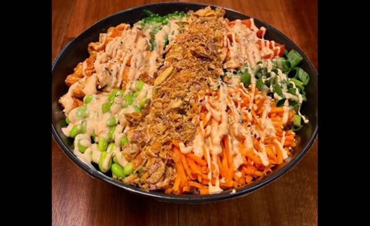 Aburi Seared Salmon Poke Bowl