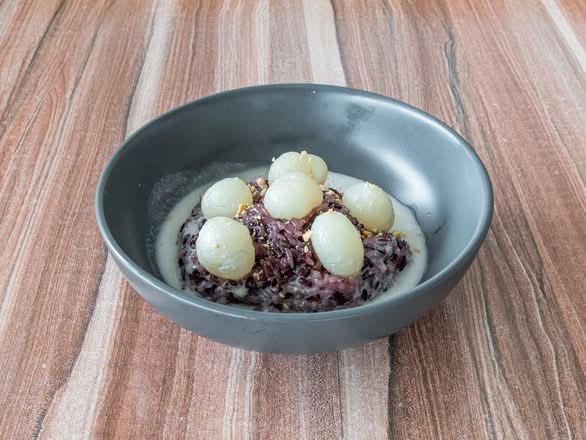 Black Sticky Rice with Coconut Pudding