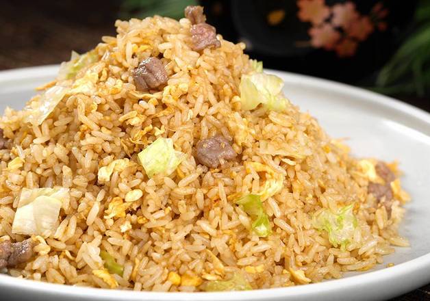 Beef Fried Rice with Lettuce