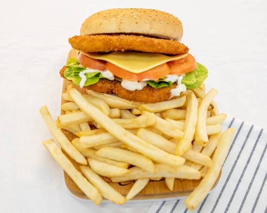 Double Schnitzel Burger