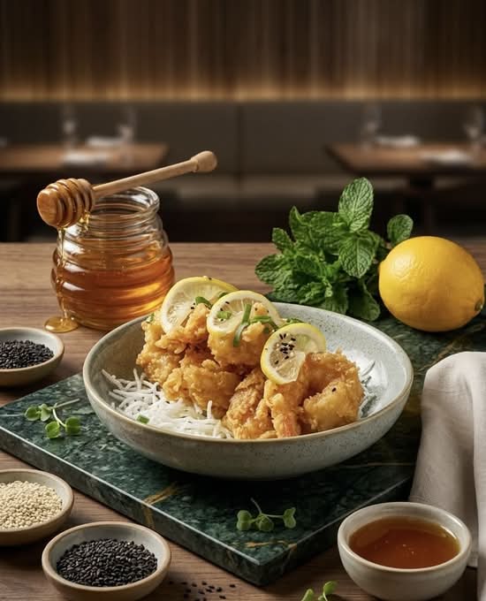 Honey King Prawns (i)