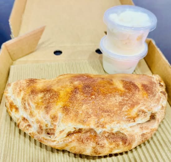 Apple & Cinnamon Calzone with ice cream