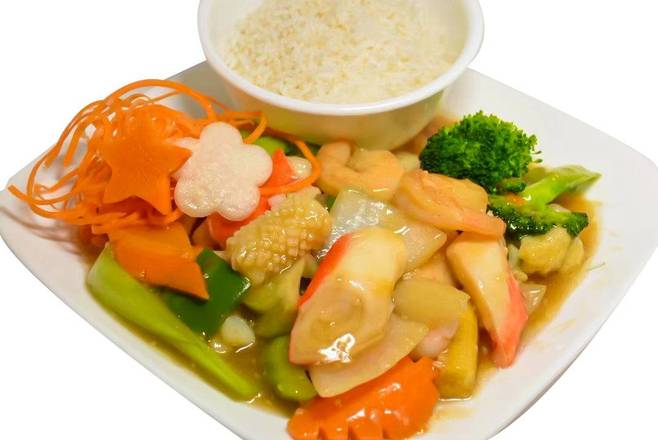 Seafood Combination with Rice