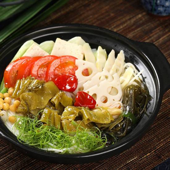 Mixed Vegetables with Pickles in Soup
