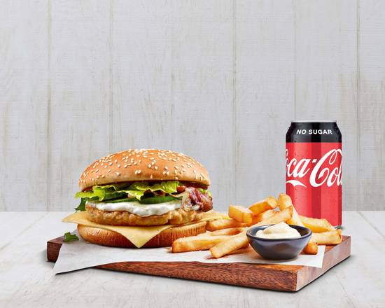Chicken Schnitzel Burger Plain