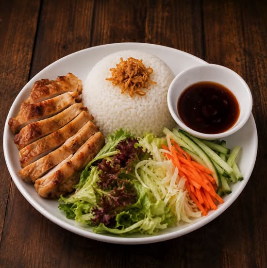 Grilled Chicken Rice ( Cơm Gà Nướng )