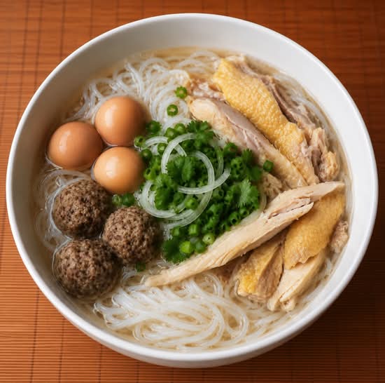 Vermicelli Chicken Soup With ( Bún Gà Mọc )