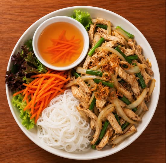 Chicken Noodle Salad ( Bún Gà Xào )