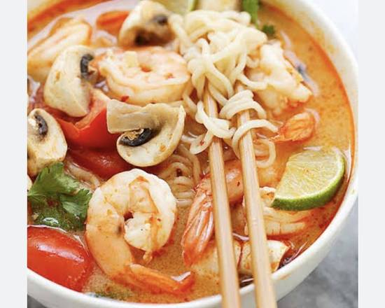Tom Yum Noodle Soup with Vegetables
