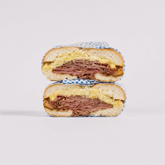 #8 Beef Pastrami, Swiss Cheese, Sauerkraut, House Sauce