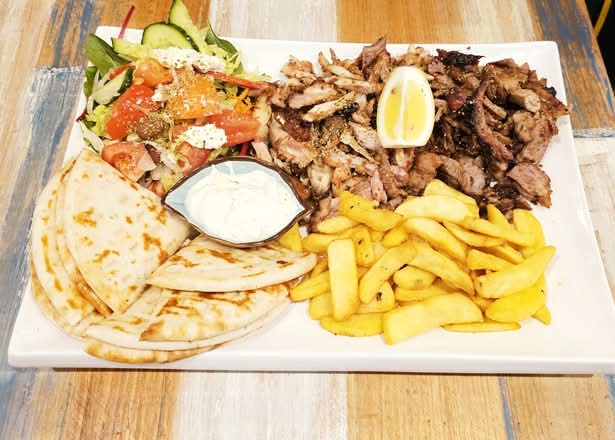 Charcoal Greek gyro Meat Plate ( Large)