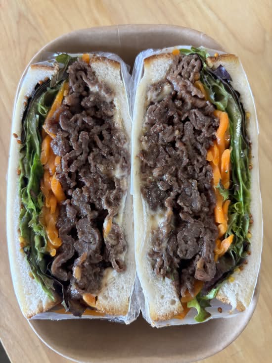 Beef bulgogi sandwich