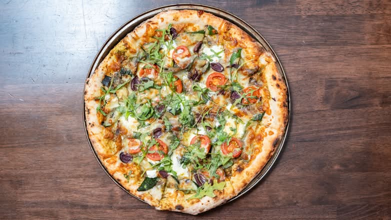 Zucchini and Pesto Pizza