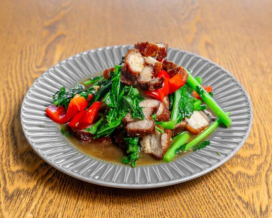 Gai Larn Crispy Pork Belly