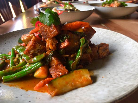 Pad Prik Roasted Pork Belly