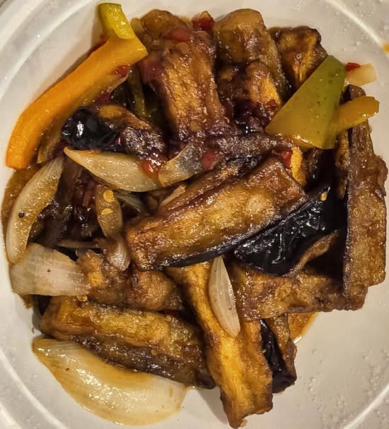 Eggplant with Garlic Sauce (V)