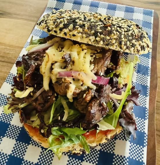 Korean Beef & Cheese Bagel