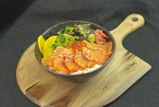 154. Salmon Sashimi Don