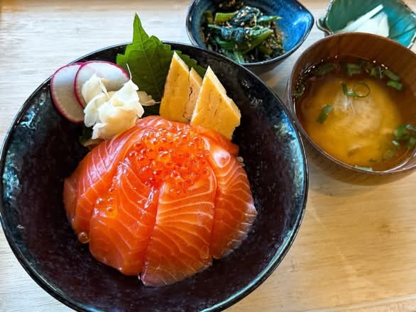 Premium Salmon Ikura Don