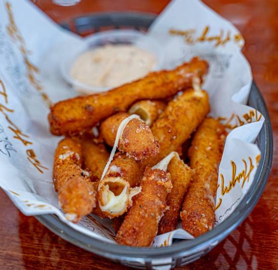 Crumbed mozzarella sticks