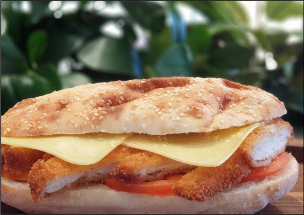 Chicken Schnitzel Foccacia