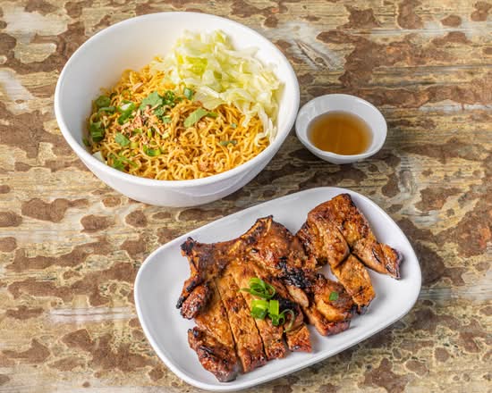 Grilled Pork Chop Dry Noodles