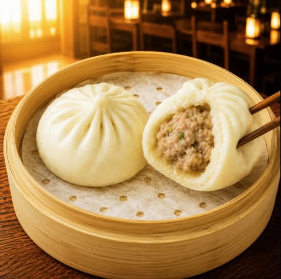 Large Steamed Pork Buns (2 pcs)