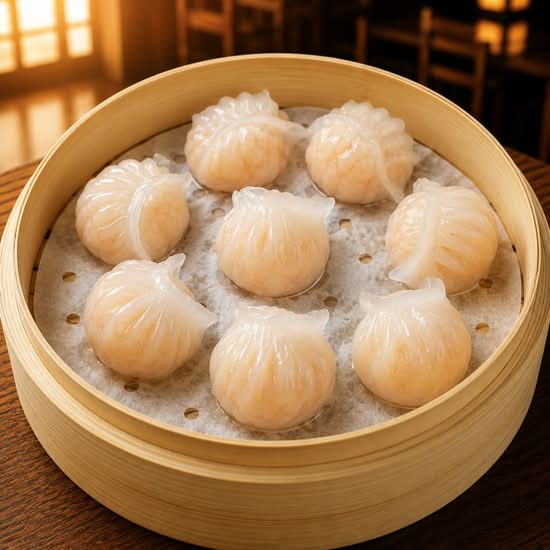 Crystal Shrimp Dumplings · Freshly Steamed (8 pcs)