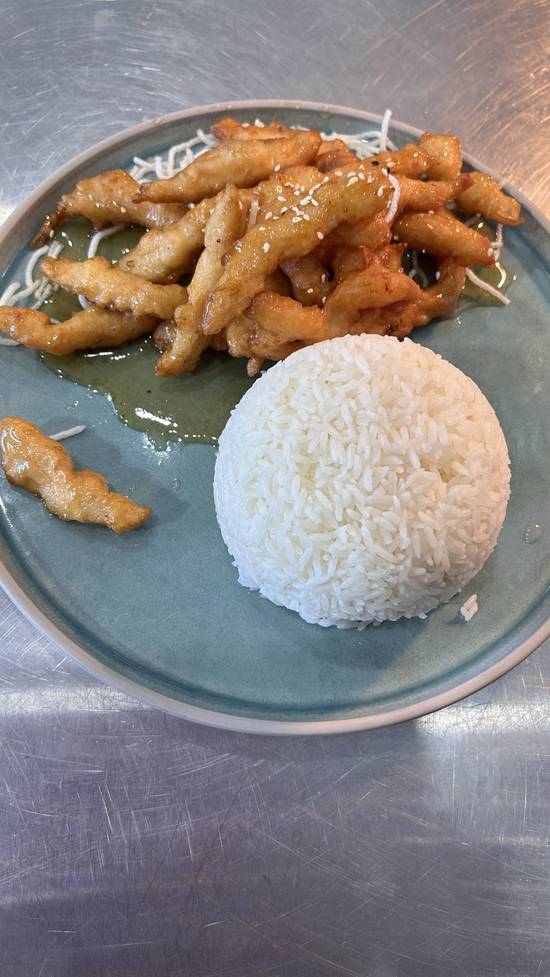 Honey chilli chicken & rice