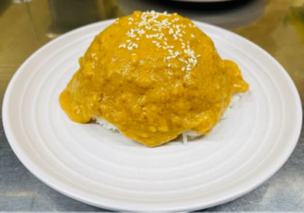 Steamed Rice With Satay Sauce