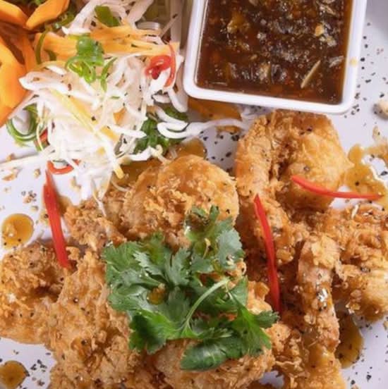 Garlic Pepper King Prawns(I)