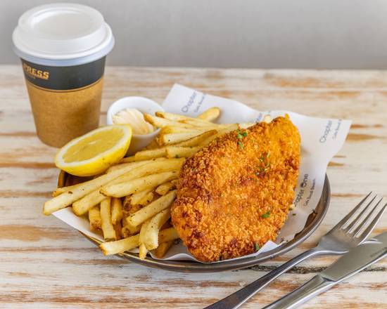 Kids Schnitzel and Chips