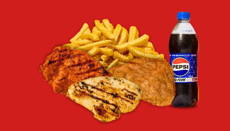 (M6) 3 Breast Fillets, Regular Chips and Regular Drink