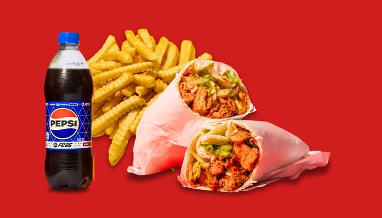 (M2) Any Pulled Chicken Wrap, Regular Chips and Regular Drink