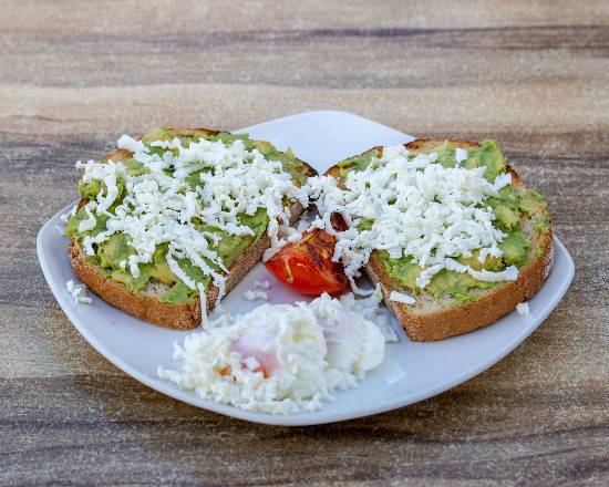 Avocado Smash with Two Poached Eggs on Sourdough