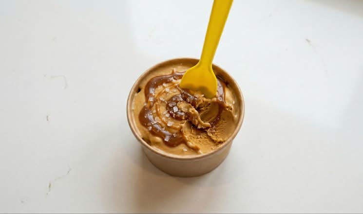 Rock Salt Caramel Ice Cream