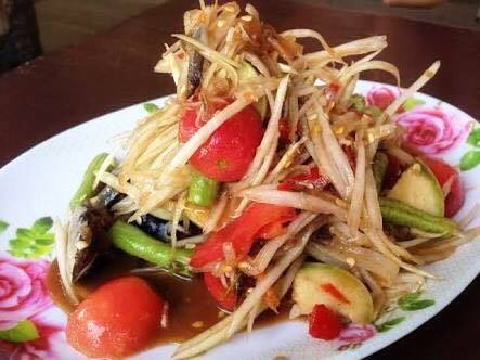 Lao style papaya salad