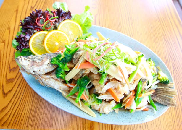 Barramundi with Fresh Ginger Sauce (I) (GFO)