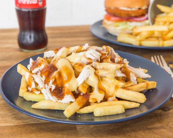 Pulled Quarter Chicken With Can Of Drink